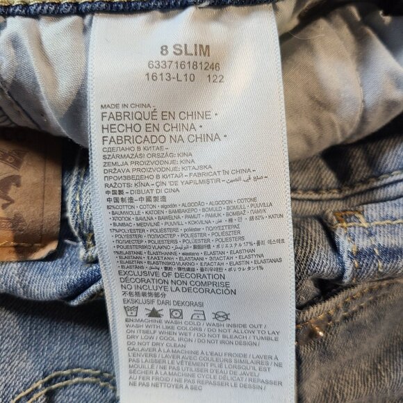 Levi’s 711 Skinny Jeans 8 Slim Distressed Blue Denim Stretch Mid Rise - Picture 3 of 7